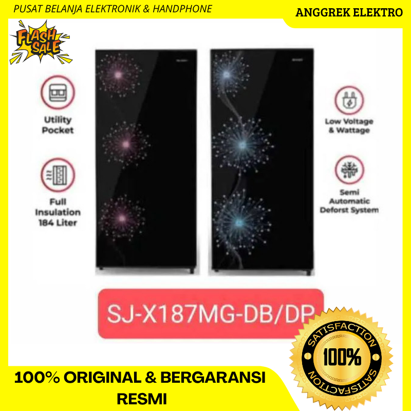 KULKAS SHARP SJX 187 MG LEMARI ES 1 PINTU SJX187MG SJX 187MG GARANSI RESMI