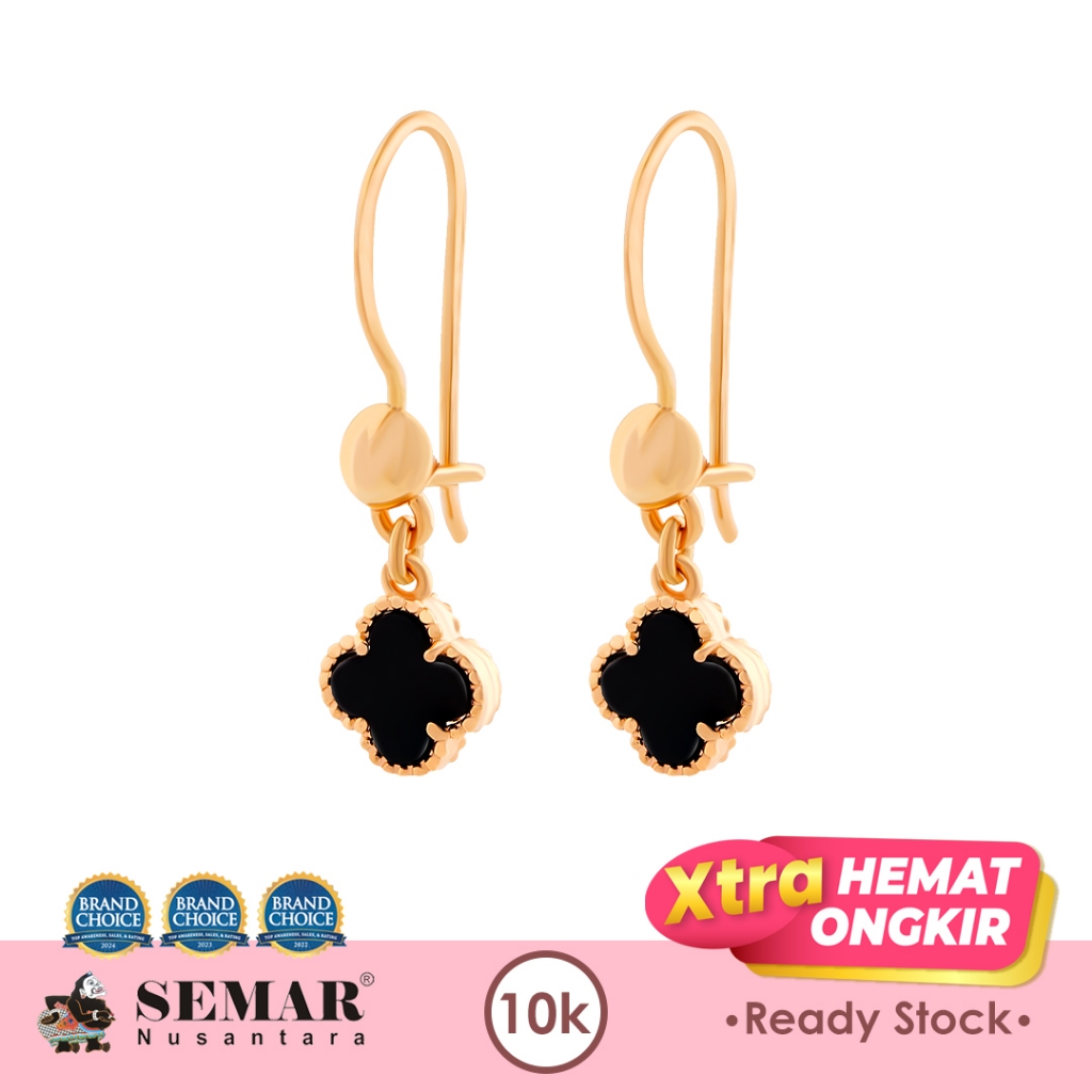 Anting Emas Black Clover Gold 10K Semar Nusantara