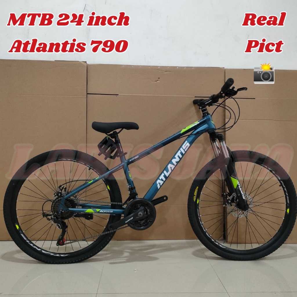 Sepeda Gunung MTB ATLANTIS AT-MT 790 Ukuran 24 Inch Rem Cakram 24 Speed BY ATLANTIS TERBARU