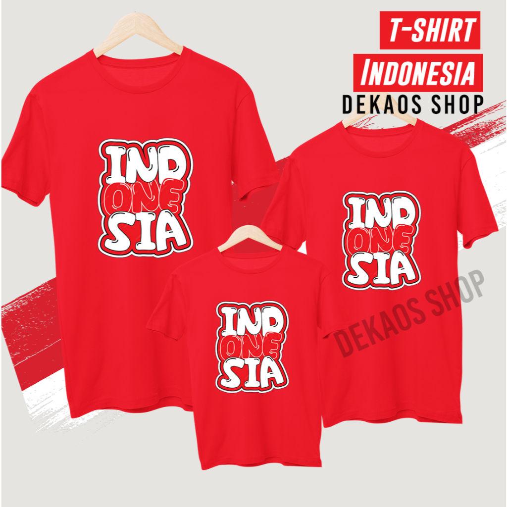 KAOS MERAH PUTIH AGUSTUSAN LENGAN PANJANG KAOS 17 AGUSTUS PRIA WANITA ANAK BAJU AGUSTUSAN LENGAN PAN