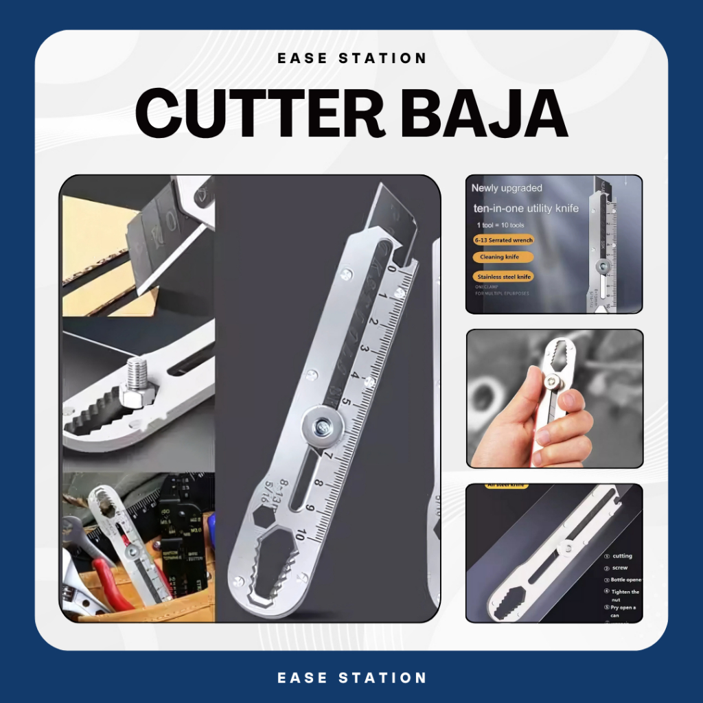 

CUTTER SERBAGUNA PEMOTONG MULTIFUNGSI CUTTER TAJAM 6 IN 1 ANTI KARAT EASE STATION