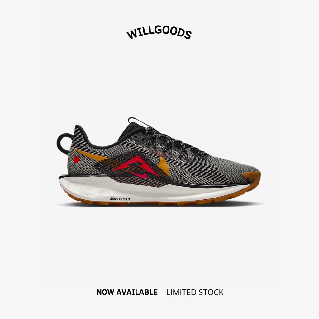 Sepatu Lari Pria Nike React Pegasus Trail 5 Black Fir College Grey Original Resmi