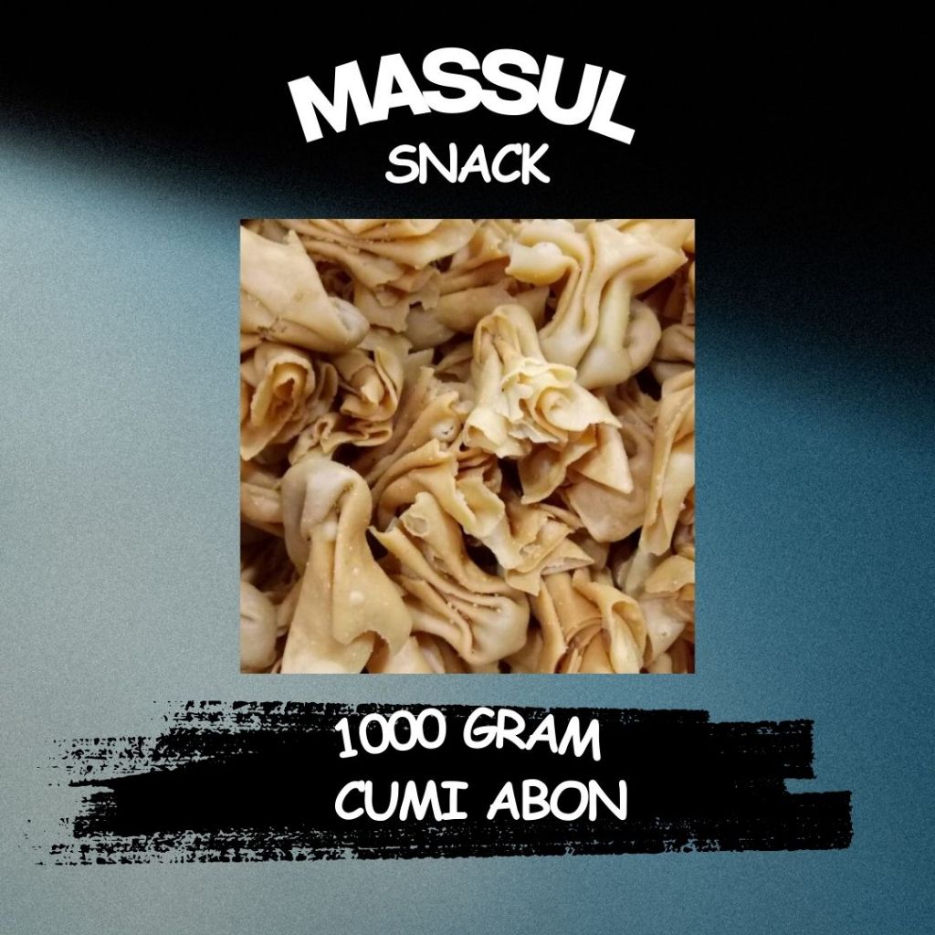 

[1000 gram] Pangsit Cumi Abon Mini Premium Renyah