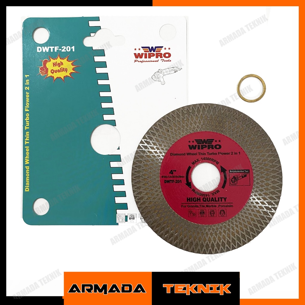 WIPRO DWTF-201 Diamond Wheel 4" | Mata Gerinda Tipis Turbo Keramik & Granit