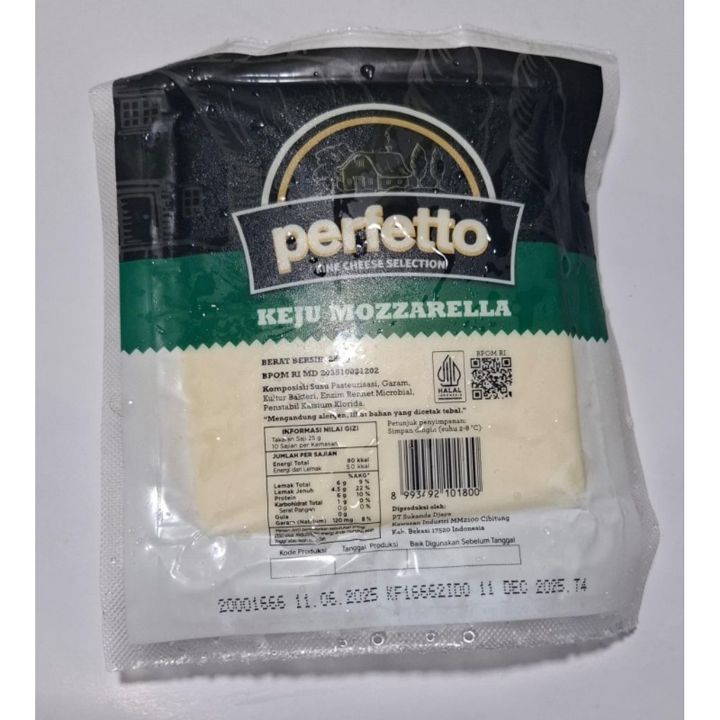 

Keju Mozzarella Perfetto 250gr.