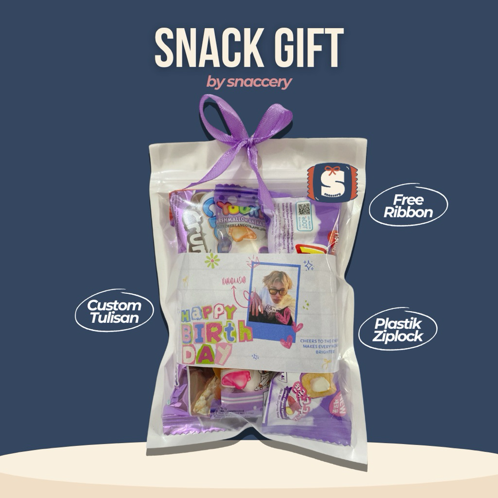 

Snack Gift Ungu Unik – Kado Mini Anti Mainstream | Bisa Tulisan Custom | Hadiah Murah