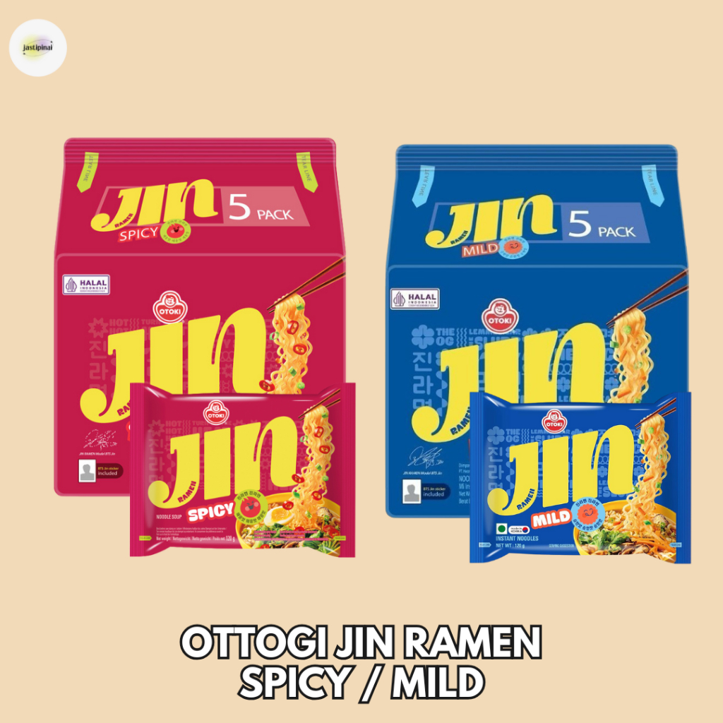 

Ottogi Jin Ramen Mild Spicy 120gr Mie Instant Korea BTS Free Photocard