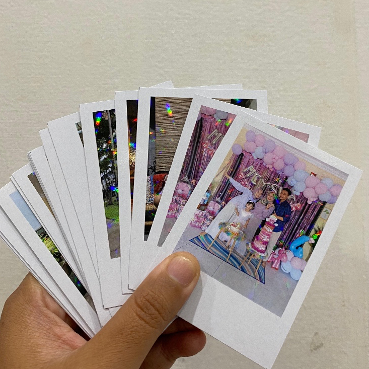 Polaroid Hologram / Polaroid Laminasi Hologram / Polaroid Laminasi Pelangi / Polaroid Rainbow