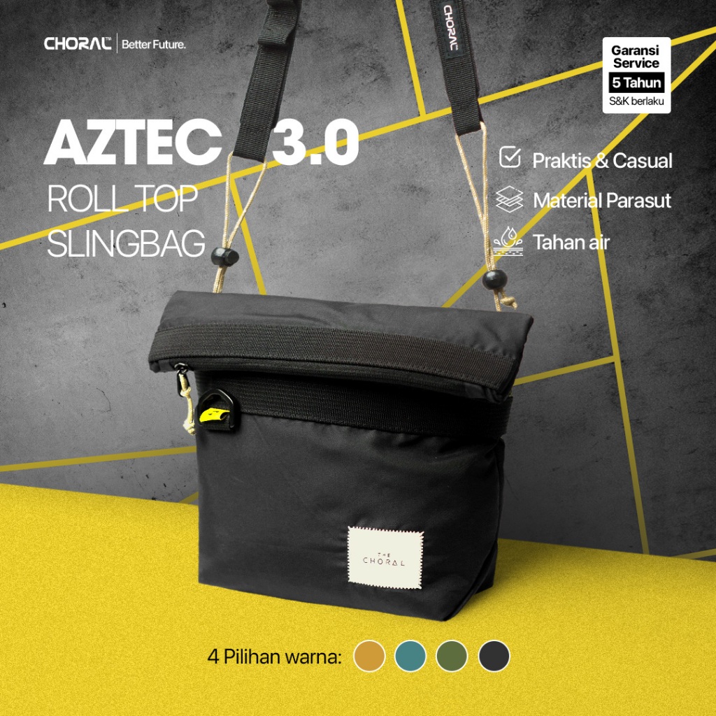 Choral Aztec 3.0 Slingbag | Shoulderbag | Tas selempang | Tas selempang pria | Tas wanita