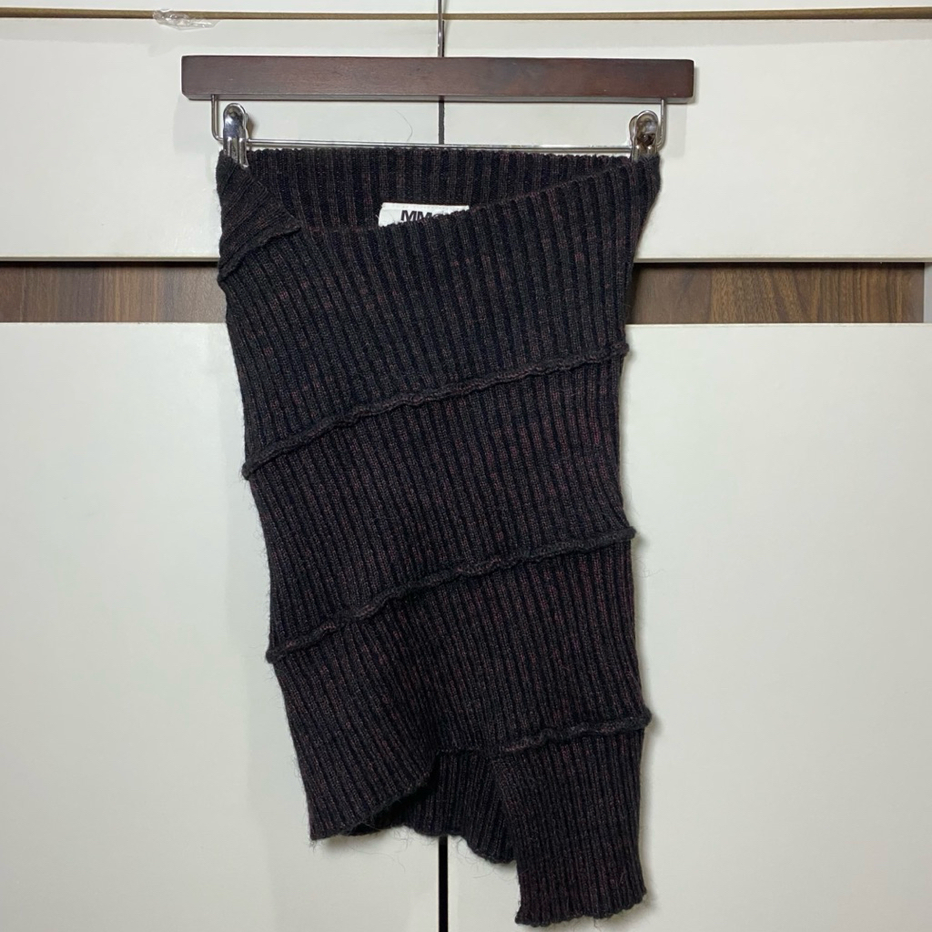 AUTHENTIC MAISON MARGIELA ASYMMETRIC MINI SKIRT  " STRETCH " SIZE XS not helmut lang junya watanabe 