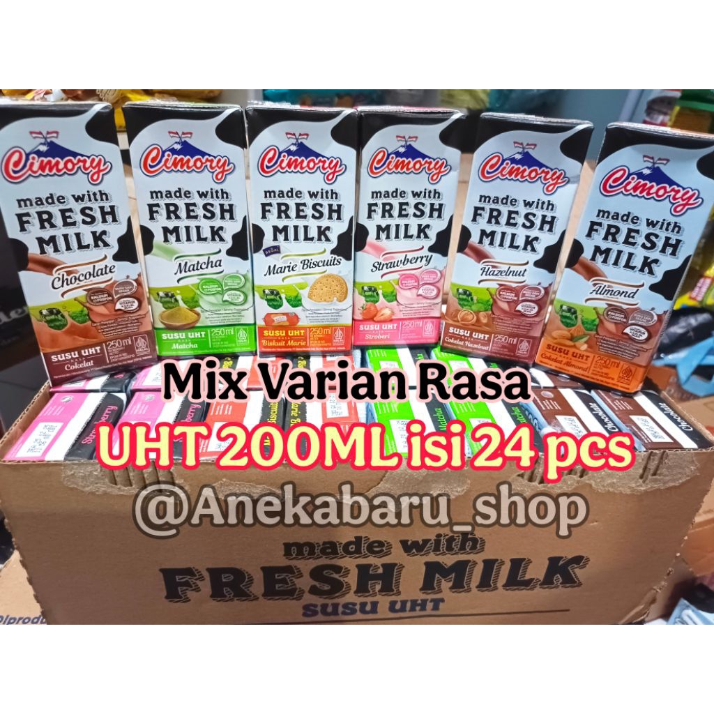 

( 1 DUS / 24 PCS ) Cimory Susu UHT 250ml Mix/Campur Rasa