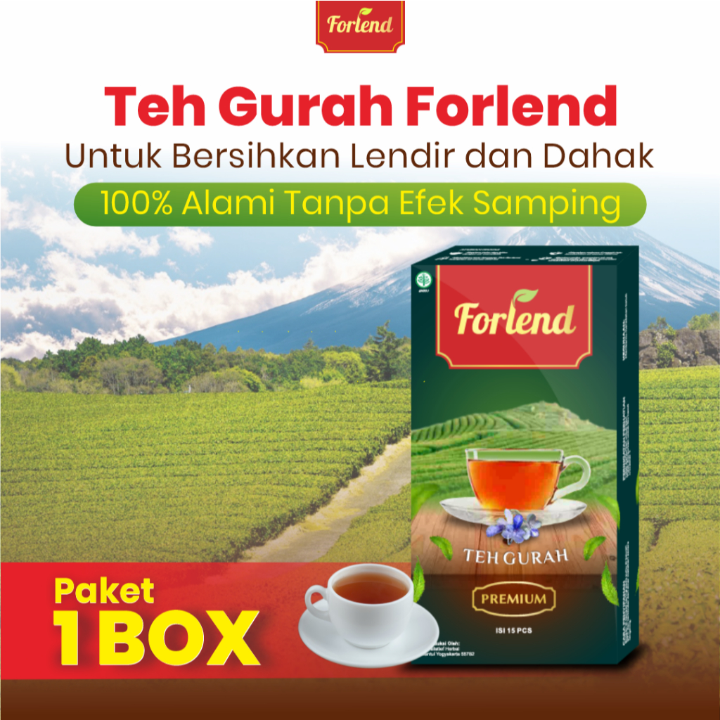 

FORLEND - Teh Gurah 100% Alami Untuk Kuras Dahak & Lendir Serta Obati Sinusitis & TBC - Halal & BPOM