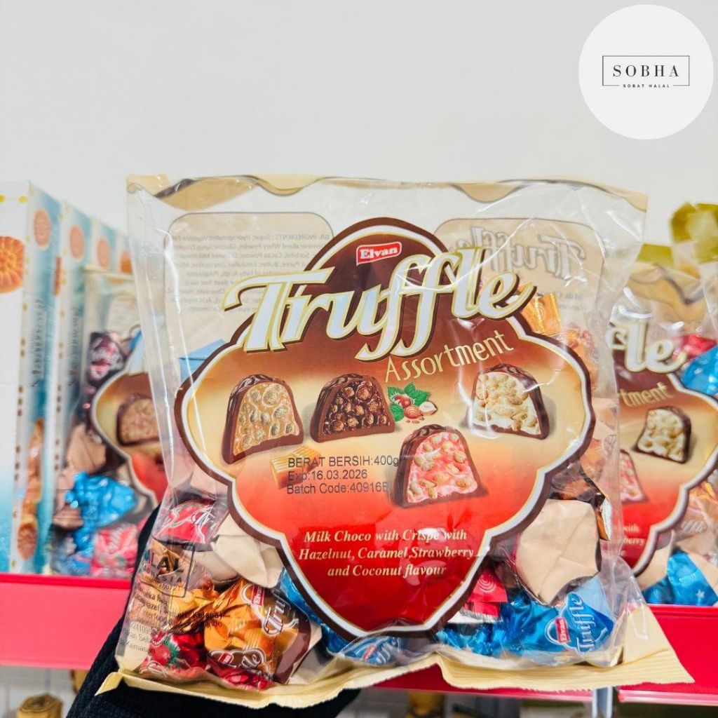 

Elvan Truffle Mix Cokelat Arab Turki 400GR & 1KG Premium Oleh-oleh Haji&Umroh