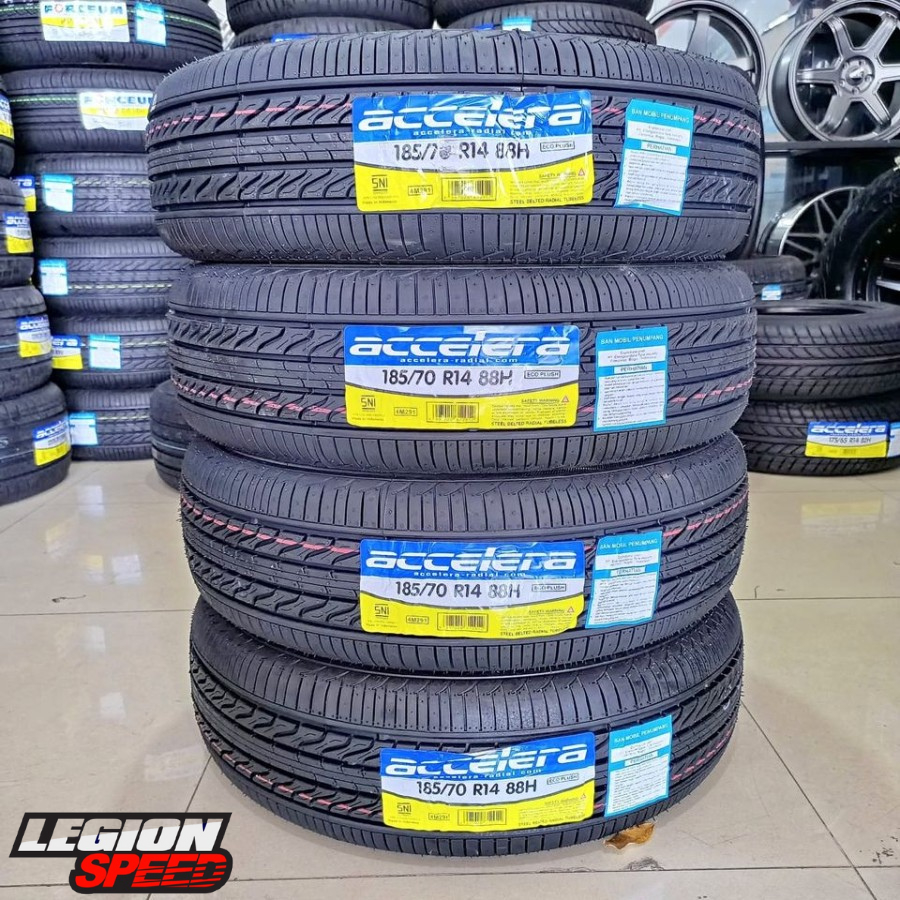 BAN STANDAR AVANZA UKURAN 185 70 R14 MERK ACCELERA ECO PLUSH | BAN MOBIL TUBLES