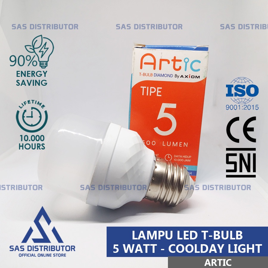 Lampu LED T Bulb 5 Watt Artic Cahaya Putih / Lampu Led 5w Capsule / Lampu 5 W LED Murah / Led 5 wat
