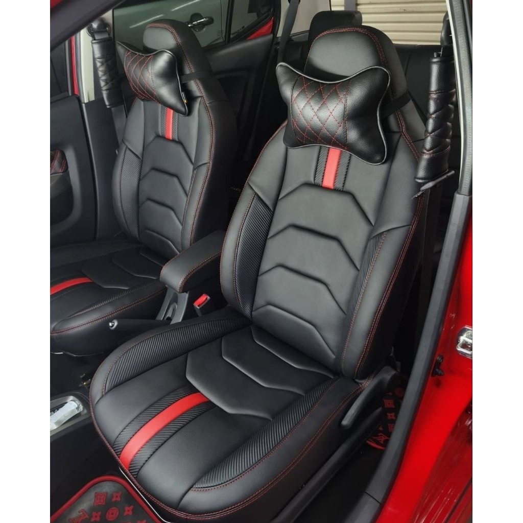 PROMO  Cover Jok Mobil Toyota Agya 2014-2024 Full Set Dua Baris