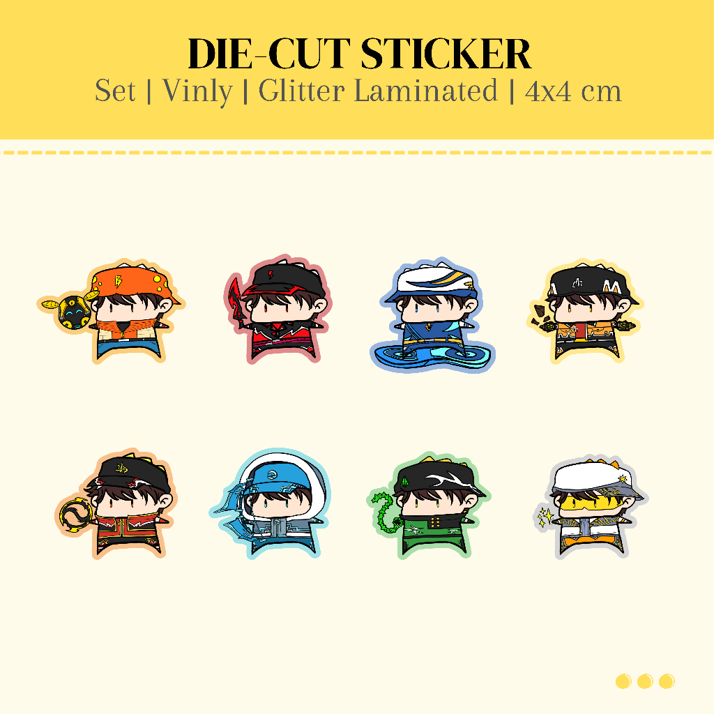 

[BOBOIBOY FANMERCH] Stiker Set BoBoiBoy Galaxy by A_synih