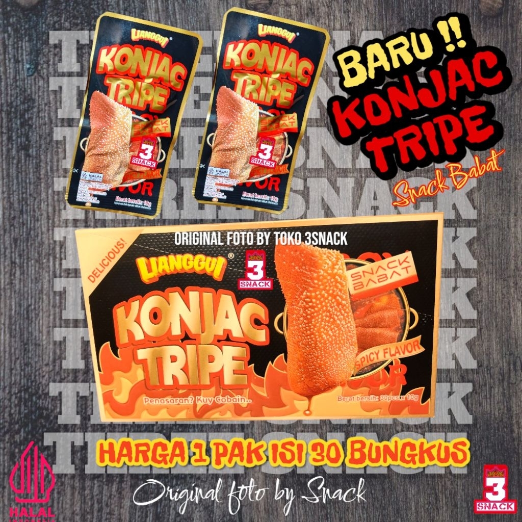 

MAKANAN VIRAL SNACK HALAL RASA PEDAS KONJAC TRIPE ISI 30