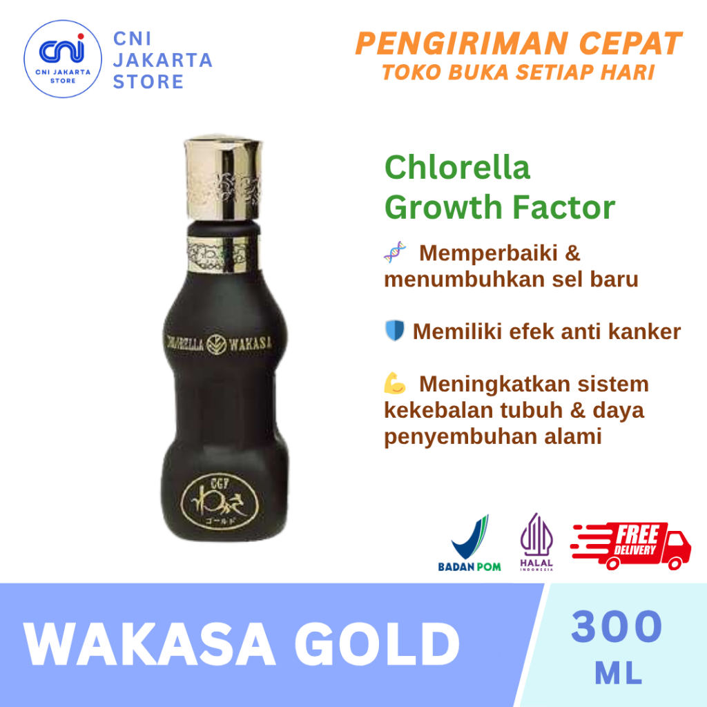 Wakasa Gold Mini 300 ml - CNI Wakasa Gold Chlorella Growth Factor Extract Original Japan