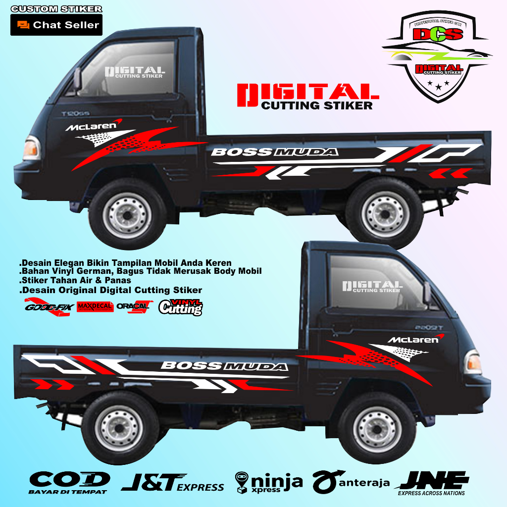 Stiker Cutting Mobil Pick  COLT T120ss Stiker List Body  Pickup Colt T120ss Suzuki Carry Dll