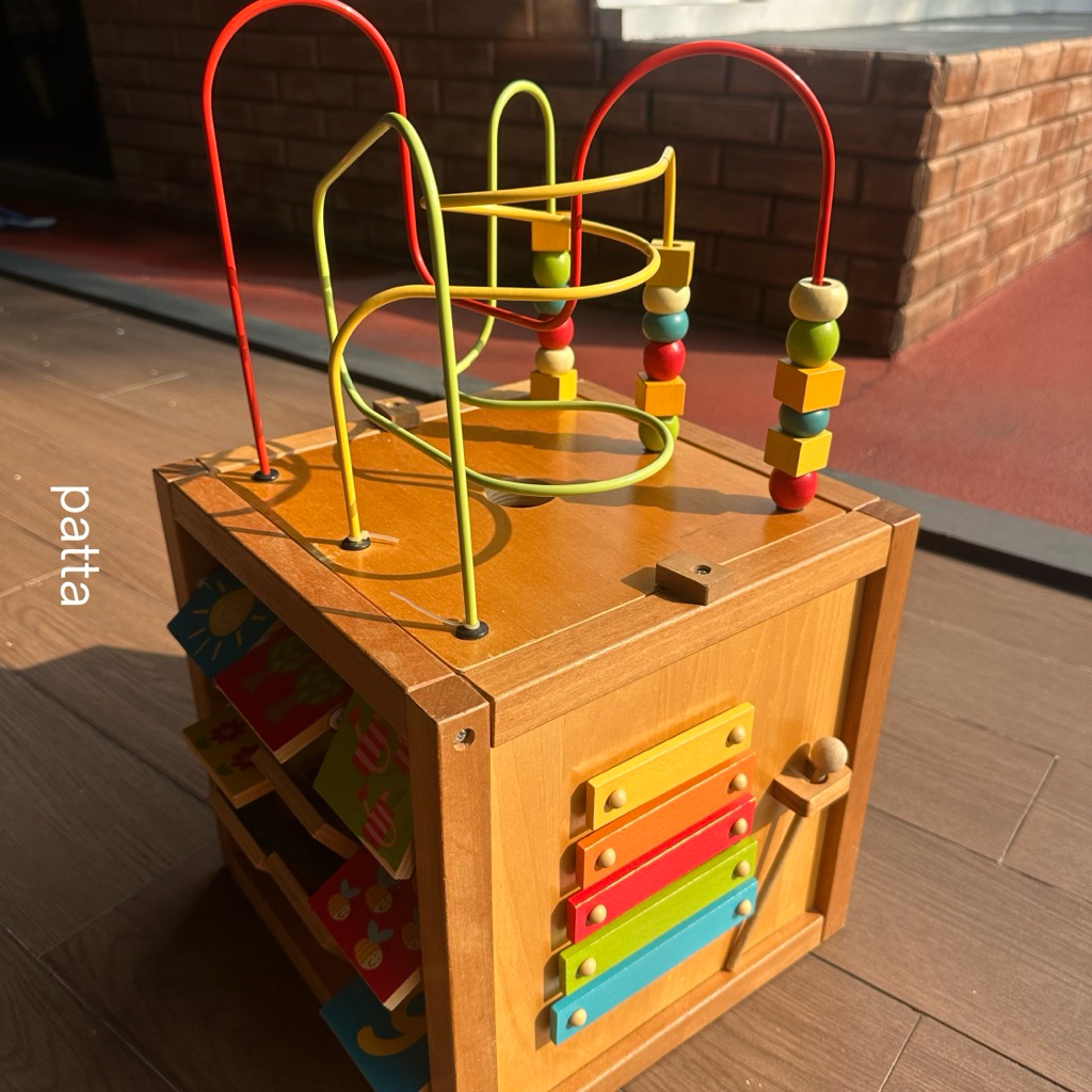 PRELOVED ELC Wooden Activity Cube