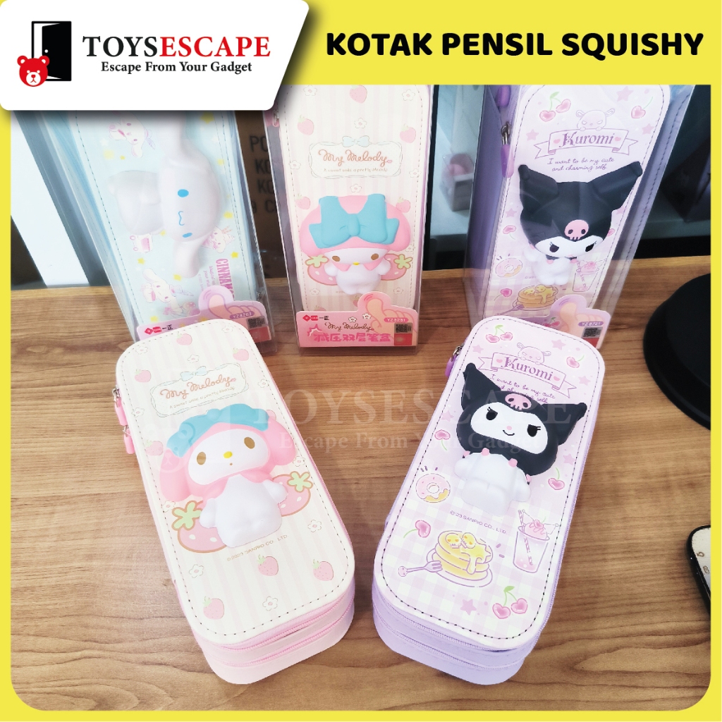 

TEMPAT PENSIL SQUISHY 2 SUSUN SANRIO | KOTAK PENSIL 2 SUSUN KARAKTER SANRIO