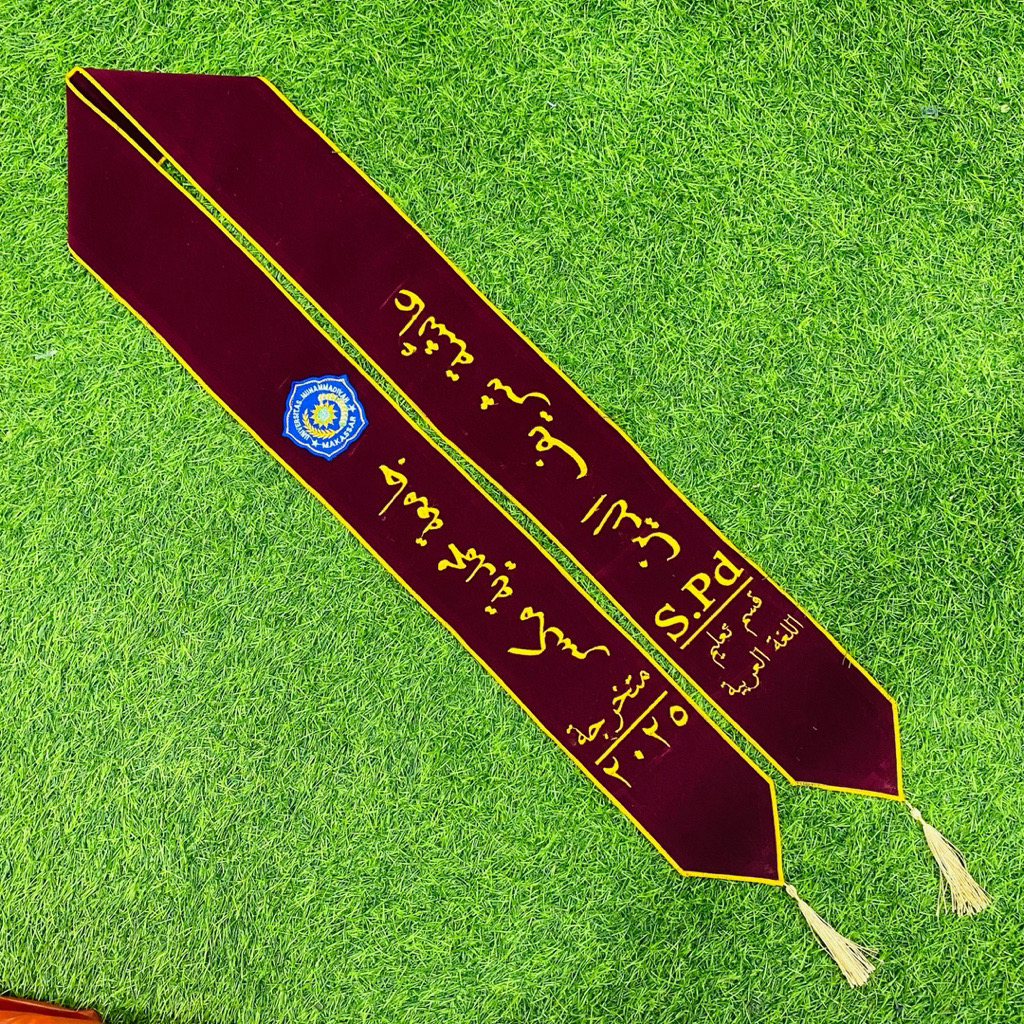 (2LAPIS KAIN) SELEMPANG ARAB | Selempang wisuda tulisan arab