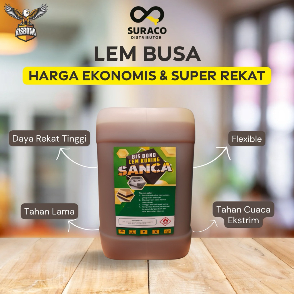 LEM BUSA SANCA LEM KUAT UNTUK JOK MOTOR KASUR SOFA - BISBOND