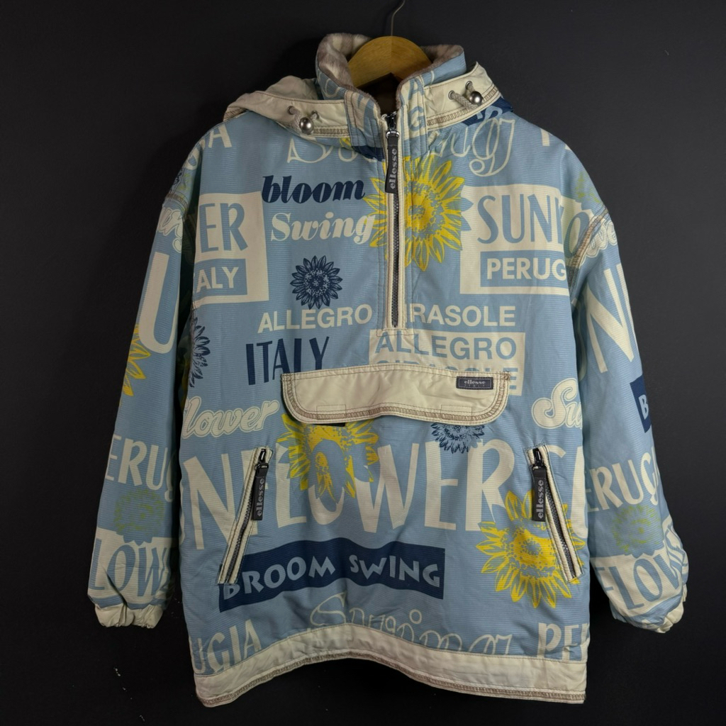 Vintage 90's Ellesse Sunflower Hoodie Jacket