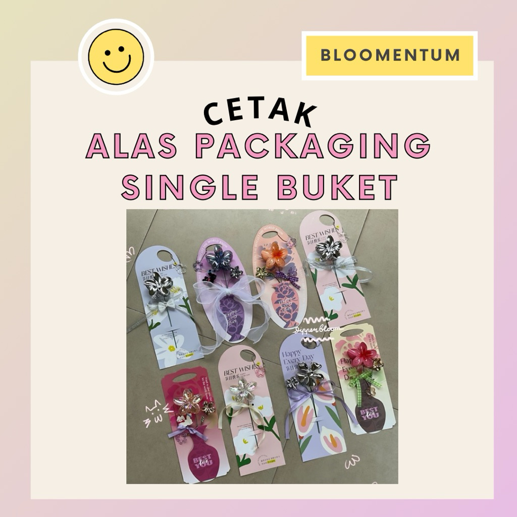 

ALAS PACKAGING SINGLE BUKET FLOWER HANDLE KERTAS PACKING BUNGA
