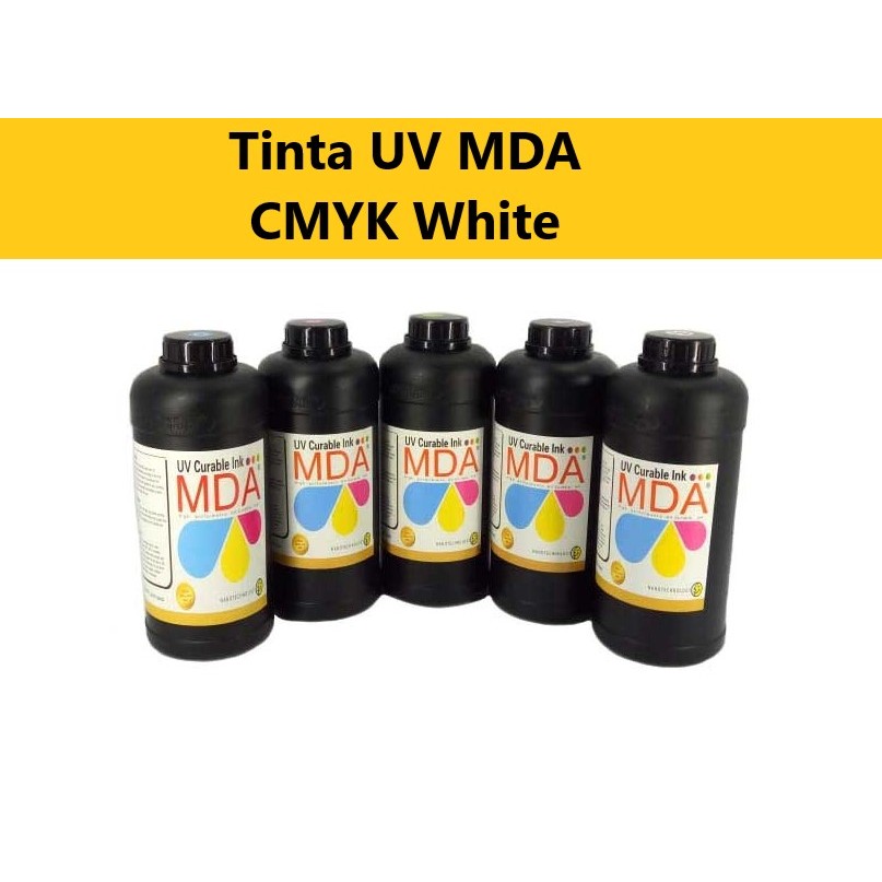 Tinta UV MDA Cyan Magenta Yellow Black White | Tinta Mesin Digital Printing UV