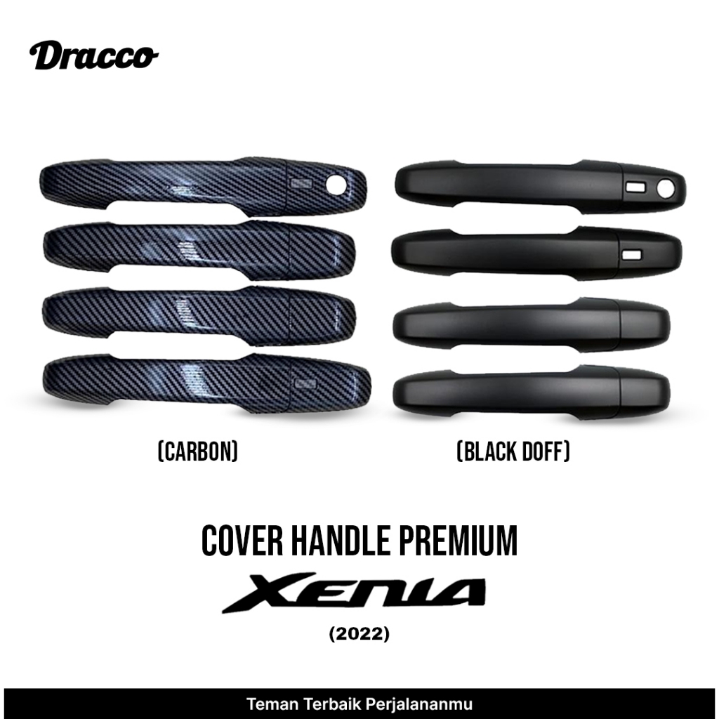 Cover Handle Premium Xenia 2022 Carbon Black Doff Tutup Gagang Pintu Mobil Aksesoris Dracco