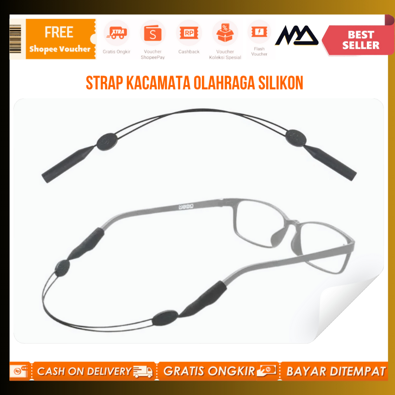 Strap Kacamata Olahraga / Strap Kacamata Olahraga Silikon Safety Sport / Tali Kacamata Silikon