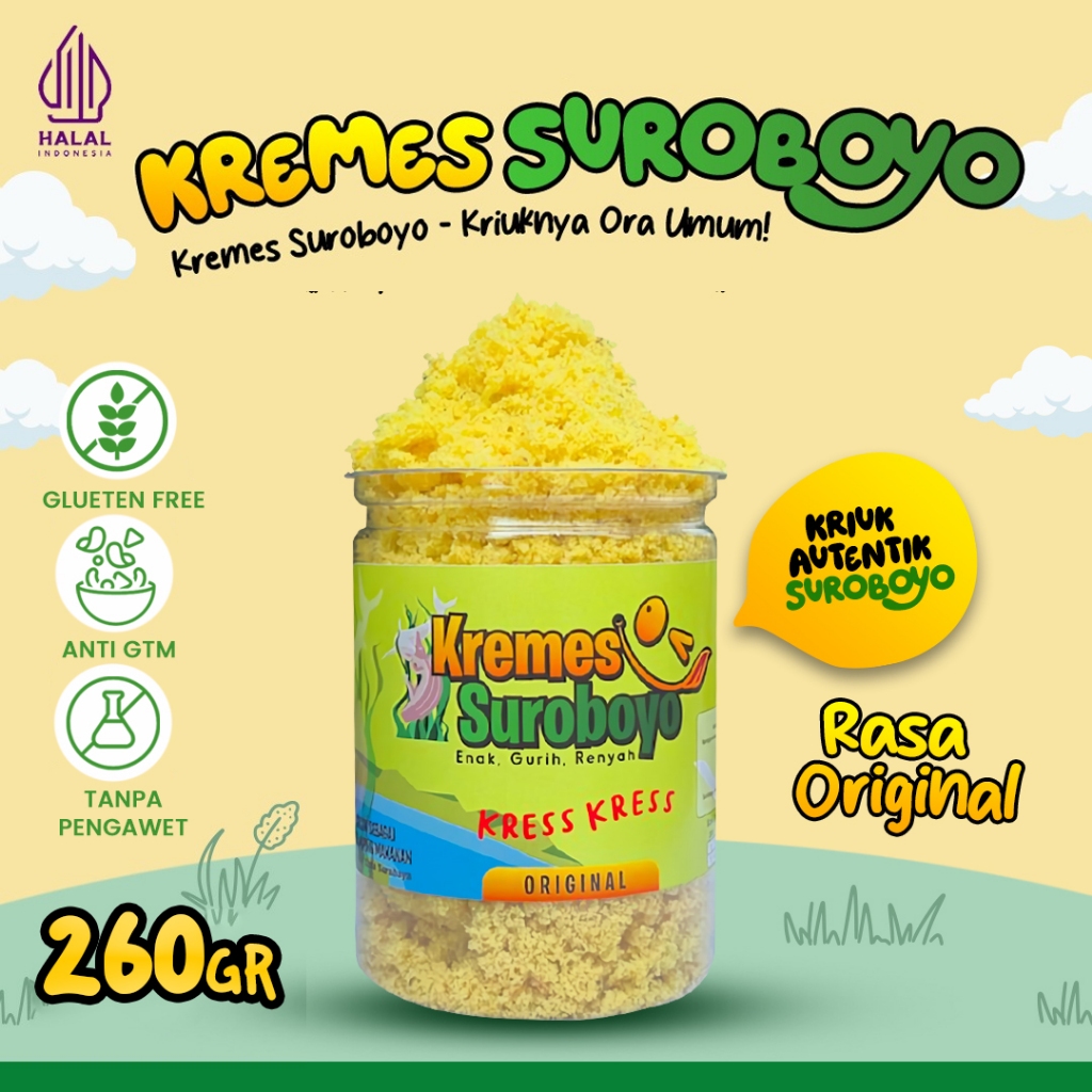 

Kremes | Kremes Original Kremes Suroboyo 260gr – Super Renyah | Tanpa Pengawet | Camilan Anak & Topping