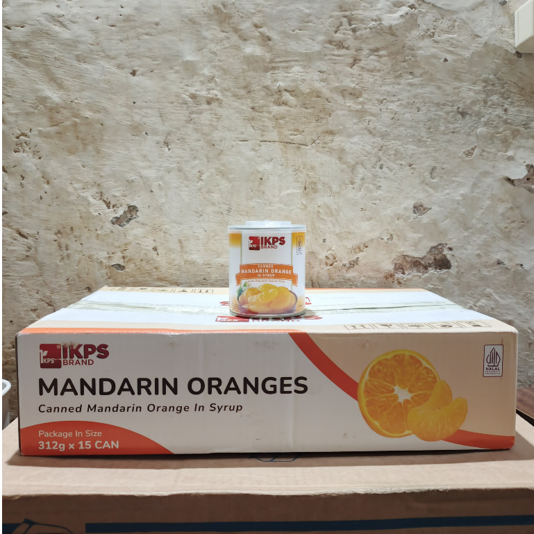 

IKPS Mandarin Orange in Syrup - Jeruk Mandarin IKPS Brand 312gr 1 Dus isi 15 Kaleng