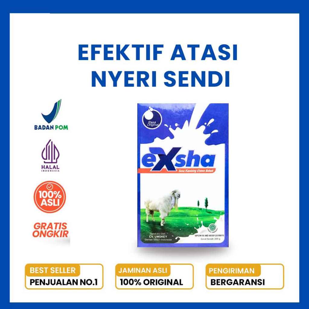 

Exsha Susu Kambing Efektif Atasi Nyeri Sendi 200grm
