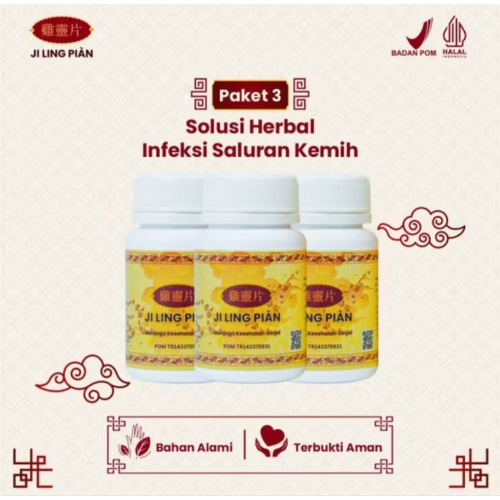 

Ji Ling Pian Kapsul Herbal Paket 3 Pcs Untuk Batu Ginjal dan Infeksi Saluran kemih Origina