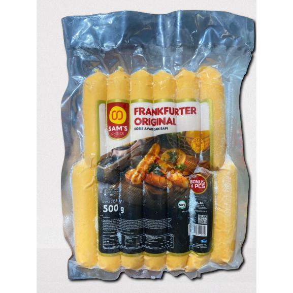

(isi 13) SAM'S CHOICE SOSIS KOMBINASI AYAM DAN SAPI 500 gr / FRANKFURTER ORIGINAL / SAMS / AYU PUTRI FROZEN FOOD