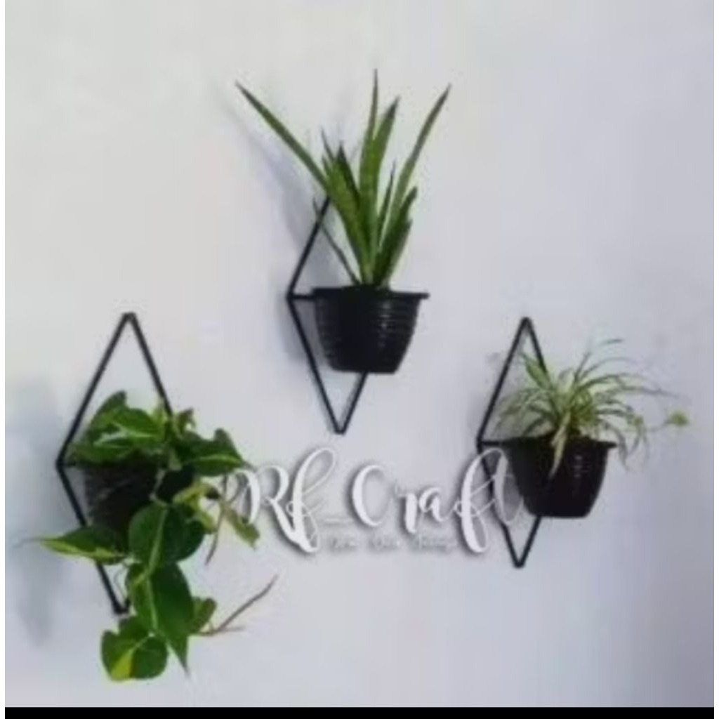 hiasan dinding tempat pot bunga
