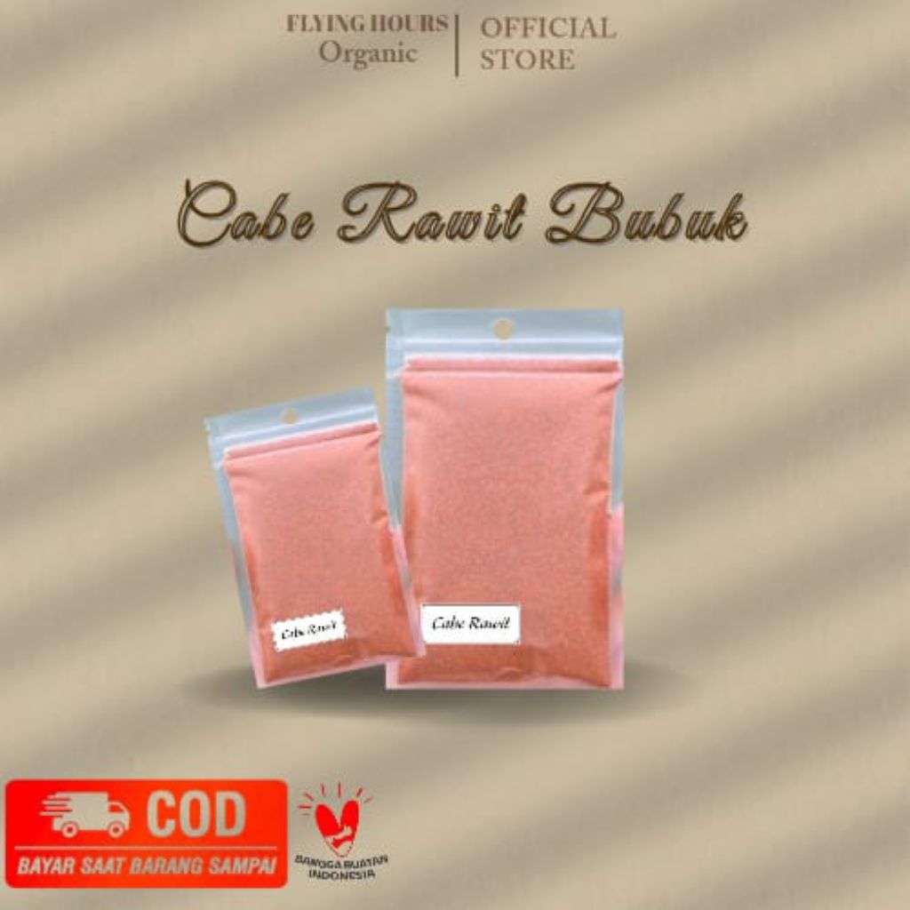 

Cabe Rawit Bubuk Extra Pedas / Cayenne Pepper Powder Premium 100% Alami & Praktis