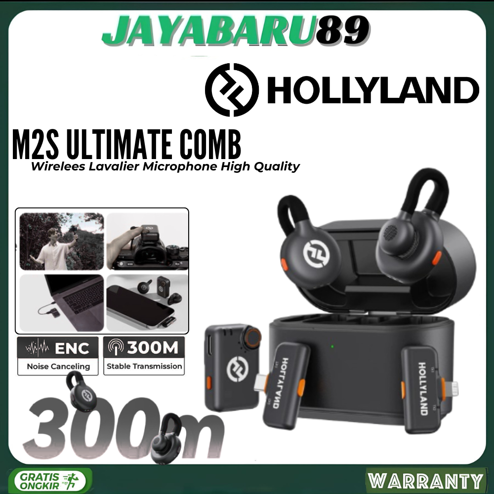 Hollyland LARK M2S Combo / Mini Combo / USB Type-C Mic Dual Wireless Microphone for Cameras & Smartp