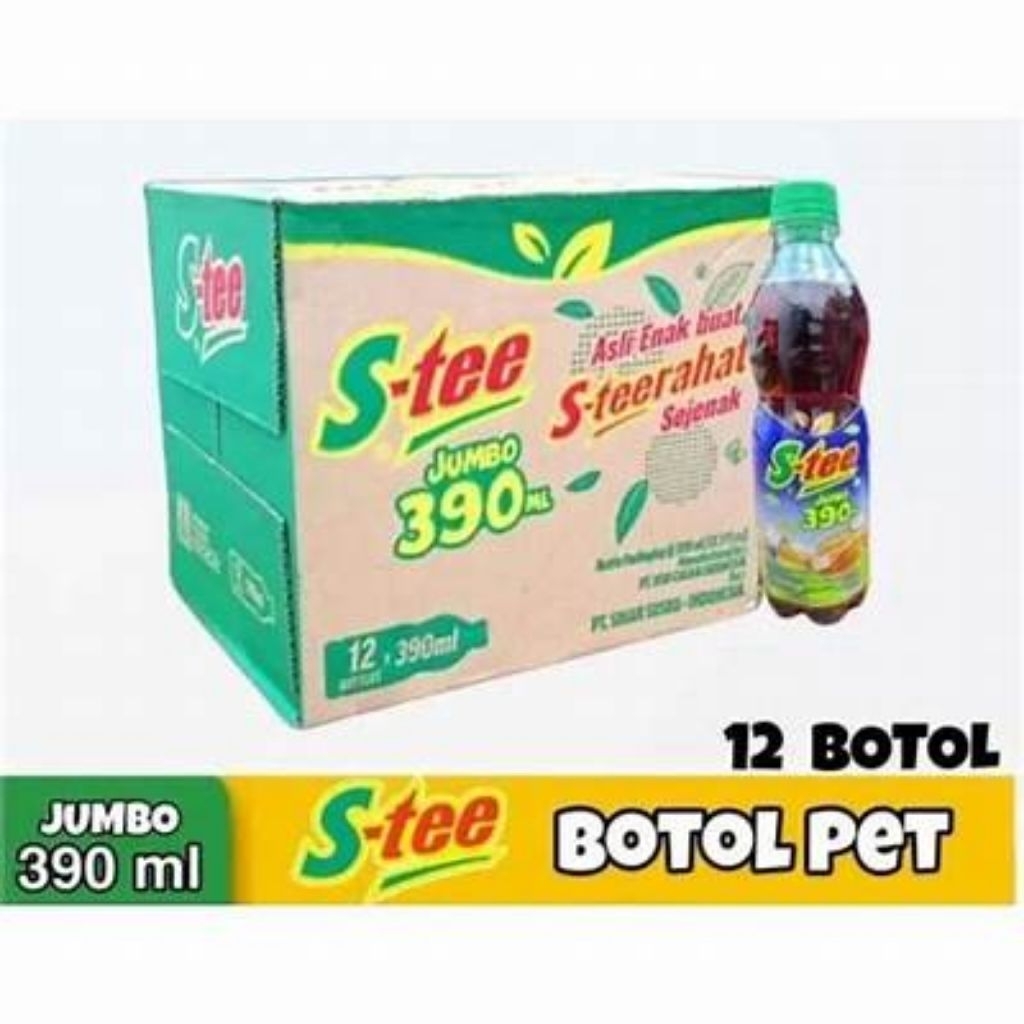

S-Tee Pet 390ml 1dus isi 12pcs