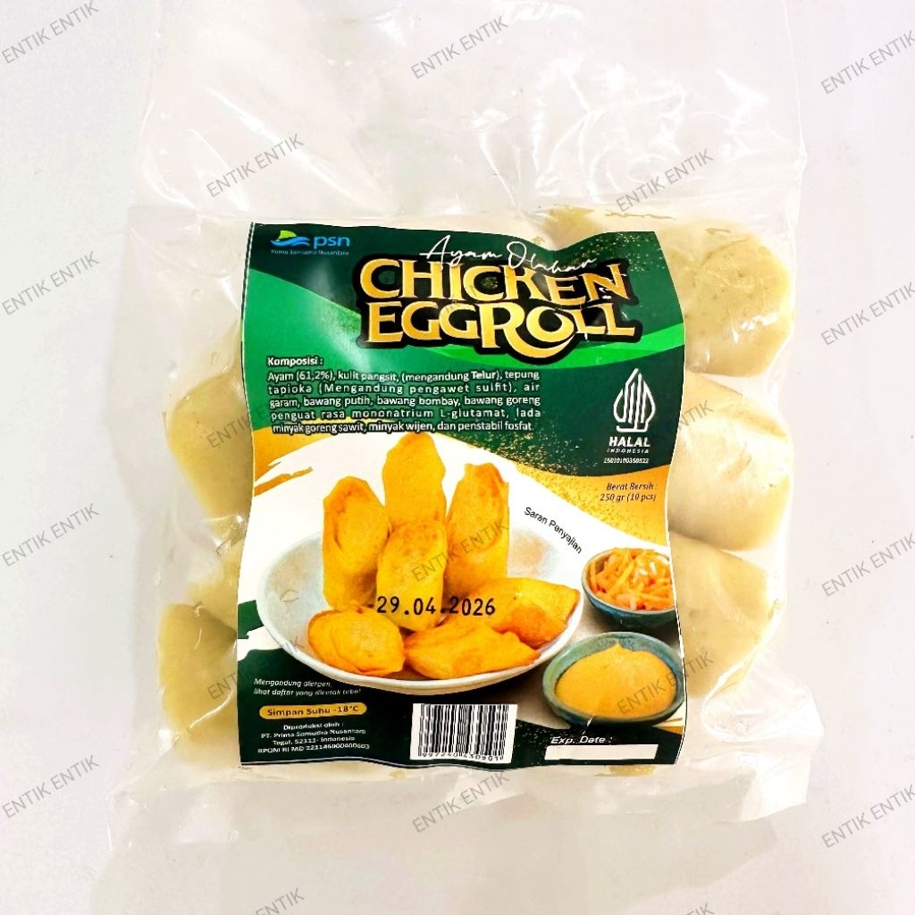 

Prima PSN Chicken Egg Roll (±10pcs+Saus) Sakana Indoprima 250gr Ayam Gulung Telur