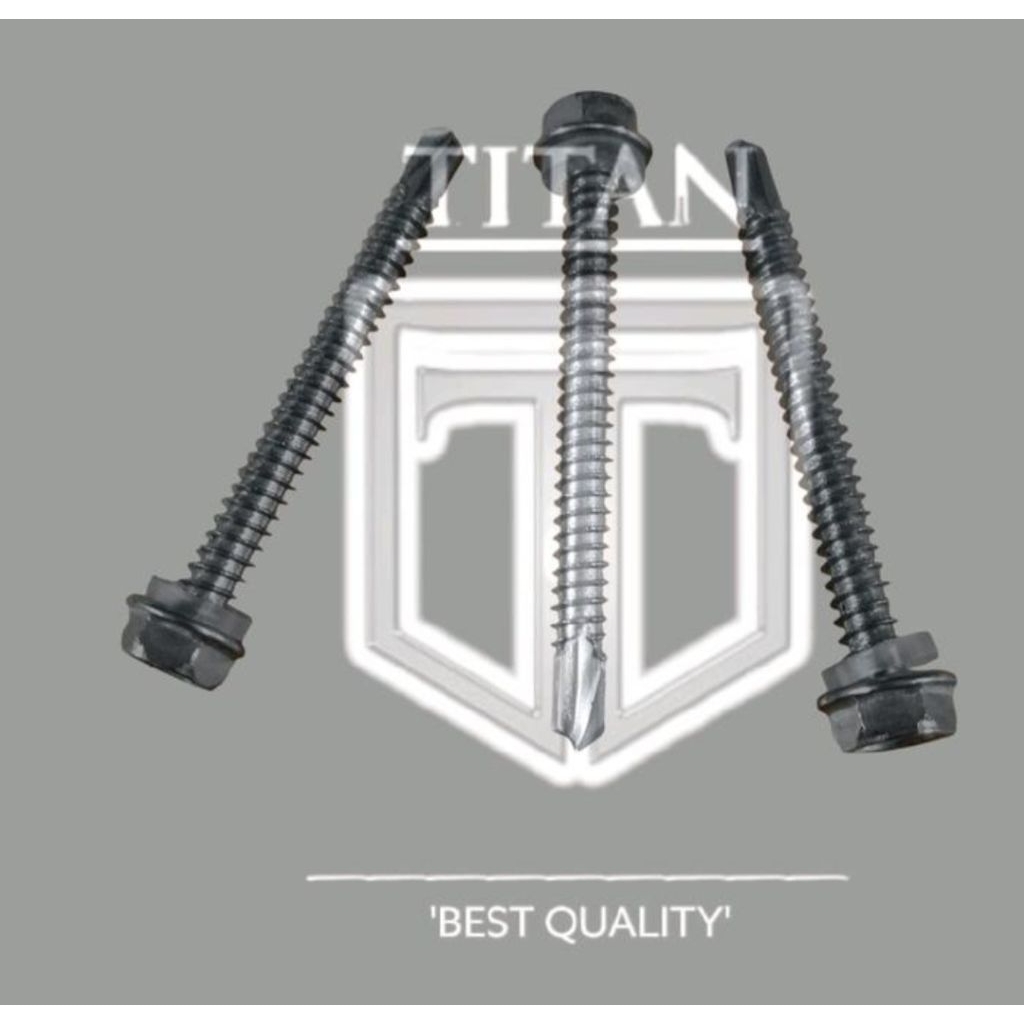 (1pcs) Baut Flange Screw M6.3 x 50 / M6.3 x 55 / M6.3 x 63 / M6.3 x 75 / M6.3 x 80 Baut Roofing SS41