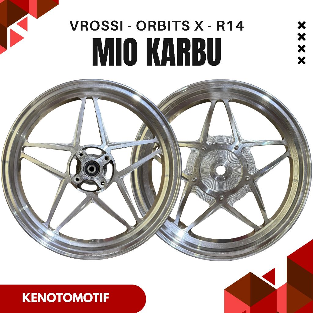 VRossi Velg Palang 5 Bintang Copy KingSpeed Venom Orbit X Mio Karbu - Mio Smile - Mio Sporty - Mio