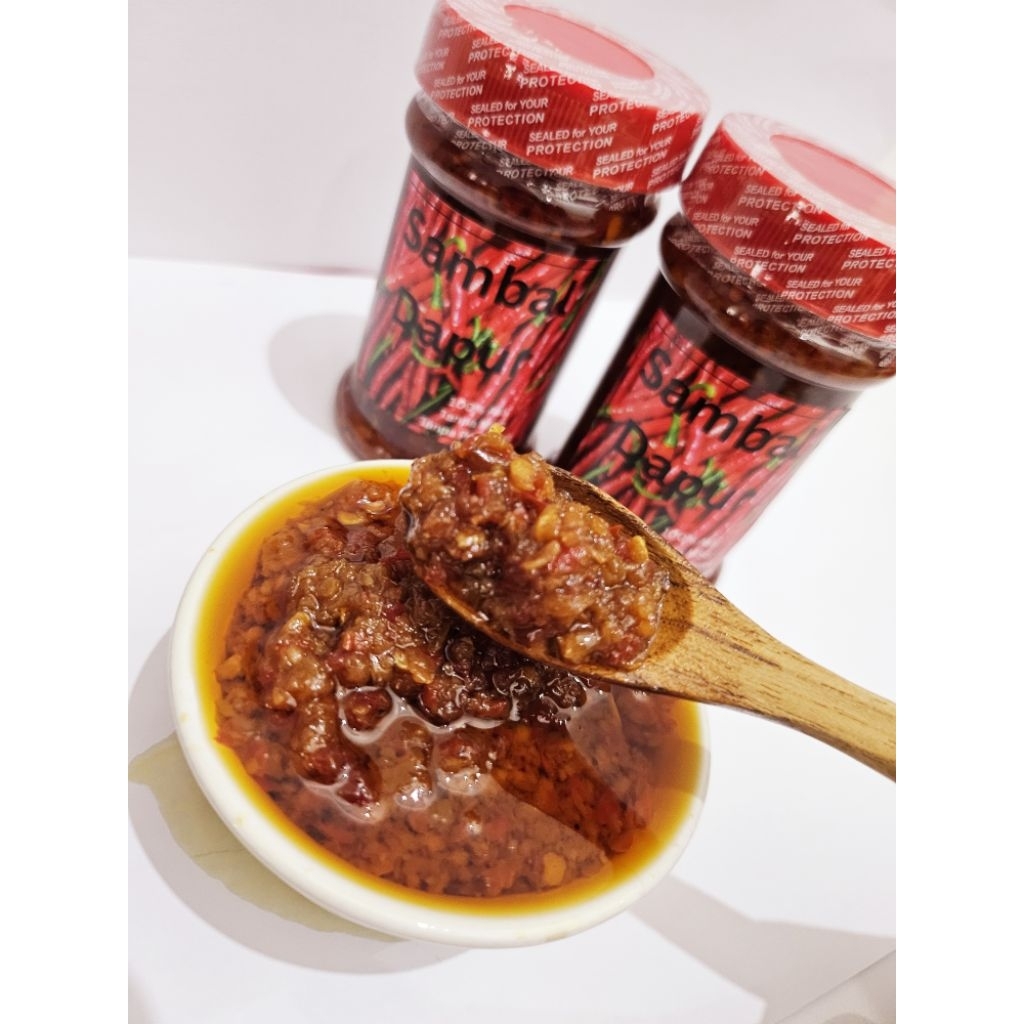 

sambal dapur tanpa pengawet/ non MSG. 100% asli. sambal dapur terasi. sambal terasi serbaguna.sambal.makanan. ukuran 150ml