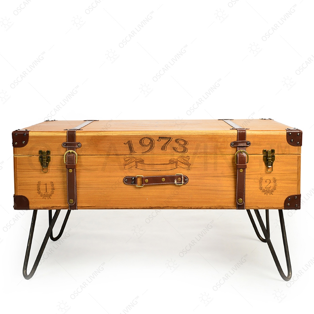 OLC MEJA KOPER VINTAGE MEJA KOPI AESTHETIC VINTAGE MOTIF LA LUCIOLA BROWN KHUSUS JABODETABEK