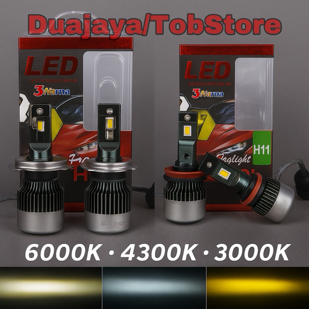 Paket Lampu Led Headlamp Foglamp Innova 2012 - 2016 Macrone MC6 3Warna Khusus Kabut Dan Hujan PNP