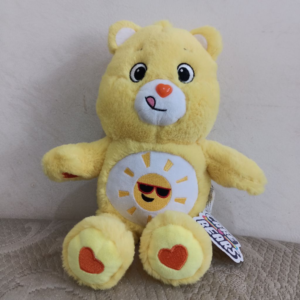 Boneka capit Timezone CARE BEARS Yellow Funshine bear original license XIBO