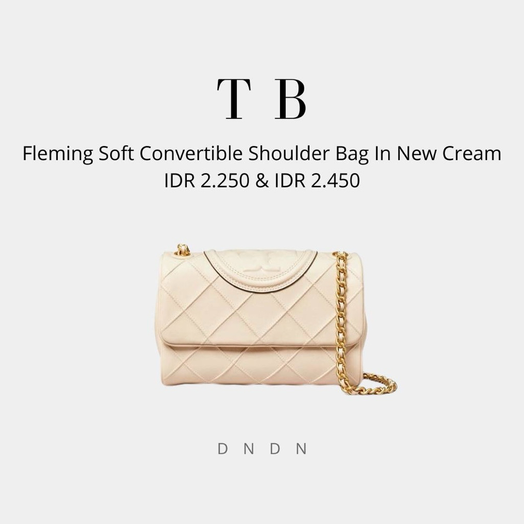 Fleming Soft Convertible Shoulder Bag In New Cream